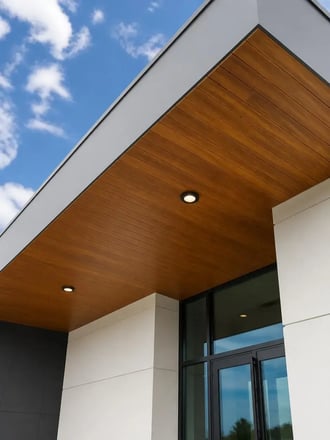 Soffit and fascia with lighting