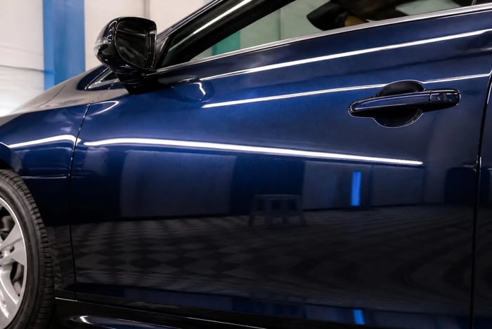 Vehicle after paintless dent removal