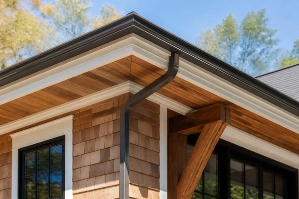 Soffit and fascia corner detail